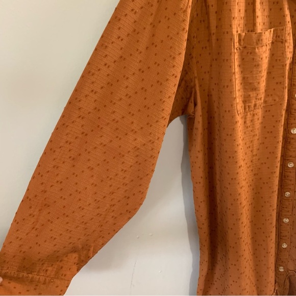 Wonderfly Rust Button Front Ruffle Hem Dress Plus Size - Picture 4 of 7